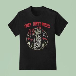 Them Dirty Roses Hands Skeleton Neon T Shirt