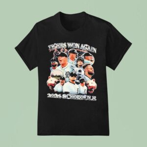 Tigers Won Again Baseball Player Lighting T Shirt