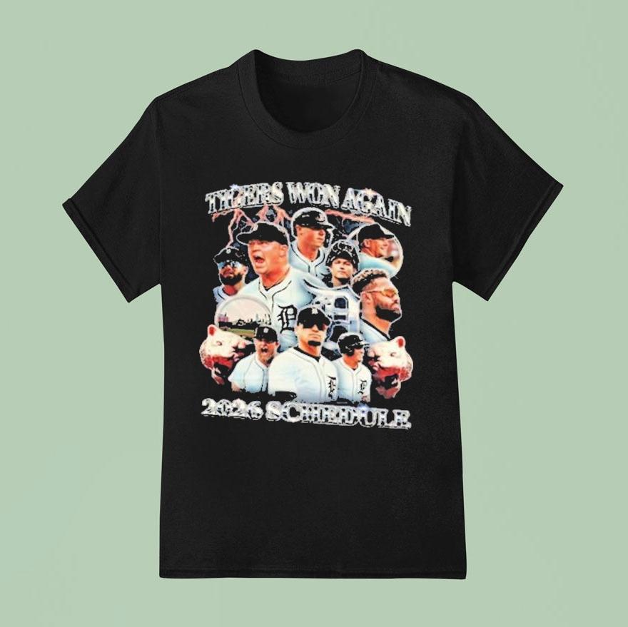 Tigers Won Again Baseball Player Lighting T Shirt