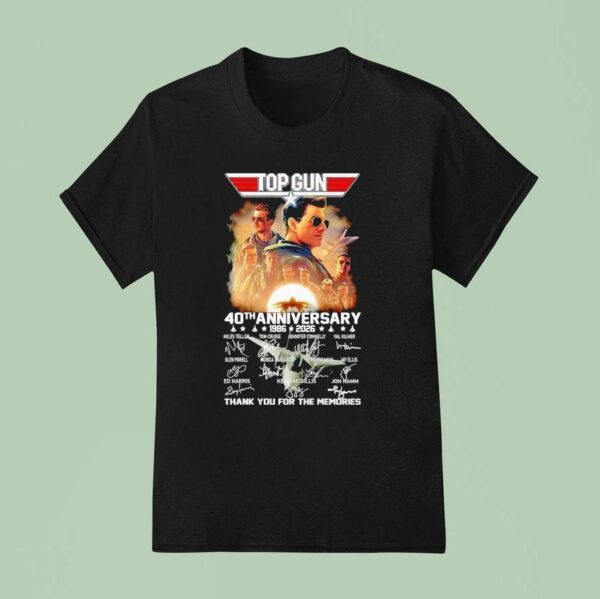 Top Gun Th Anniversary Thank You For The Memories Signatures T Shirt