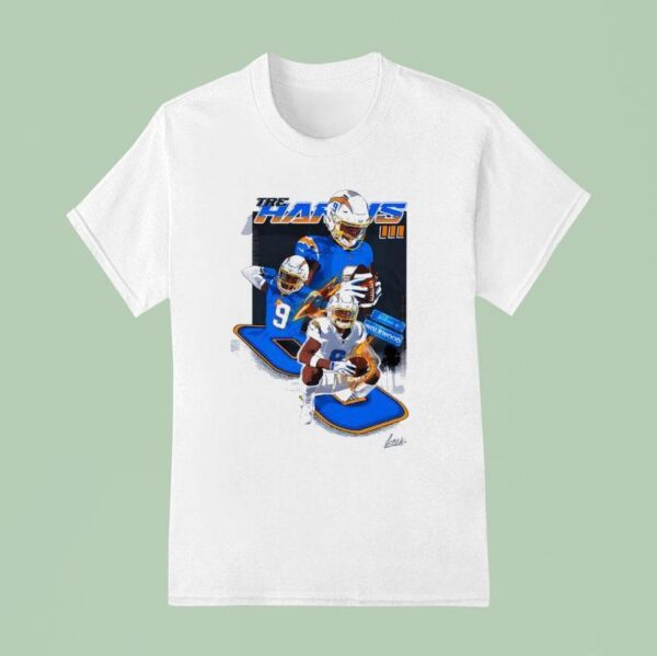 Tre Harris Los Angeles Chargers Football Lightning T Shirt