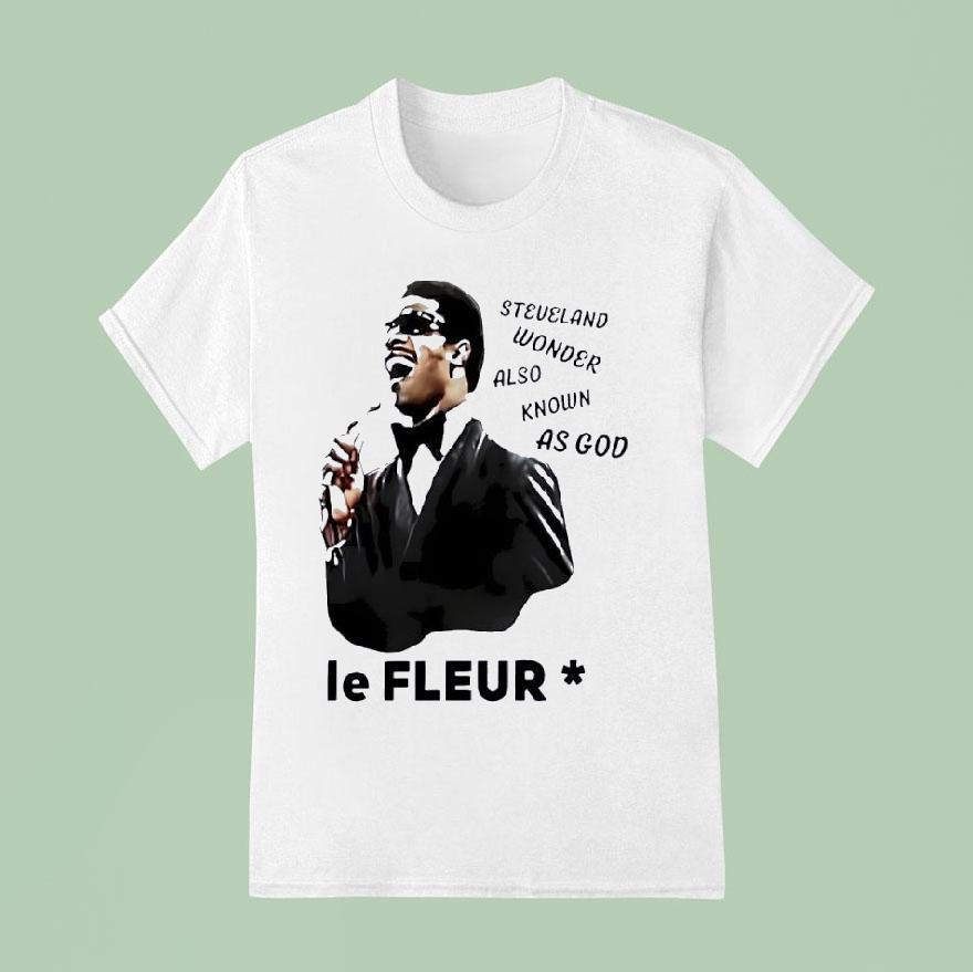 Tyler The Creator Wearing Stevie Wonder Also Know As God Le Fleur T Shirt