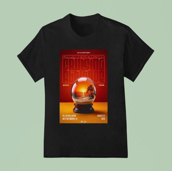 Umphrey S Mcgee Aug Tour West Des Moines Globe T Shirt