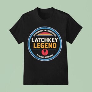 Unsupervised And Unbothered Latchkey Legend Powered By Snacks T Shirt