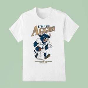 Usu Utah State Aggies Football On The Farm Logan Ut Big Blue Masco T Shirt