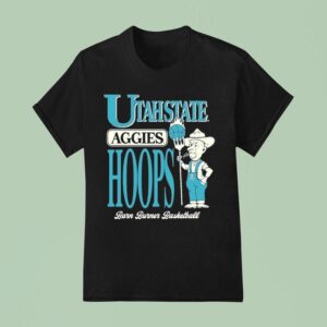 Utah State Aggies Barn Burner Farmer Hoops T Shirt