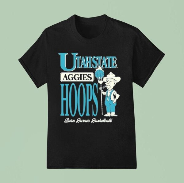Utah State Aggies Barn Burner Farmer Hoops T Shirt