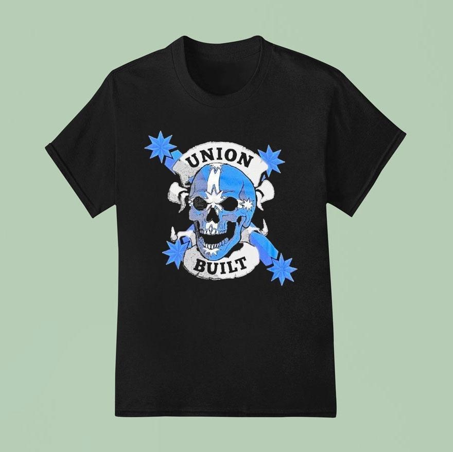 Victoria Cfmeu Union Built Fear Stops You Skull T Shirt