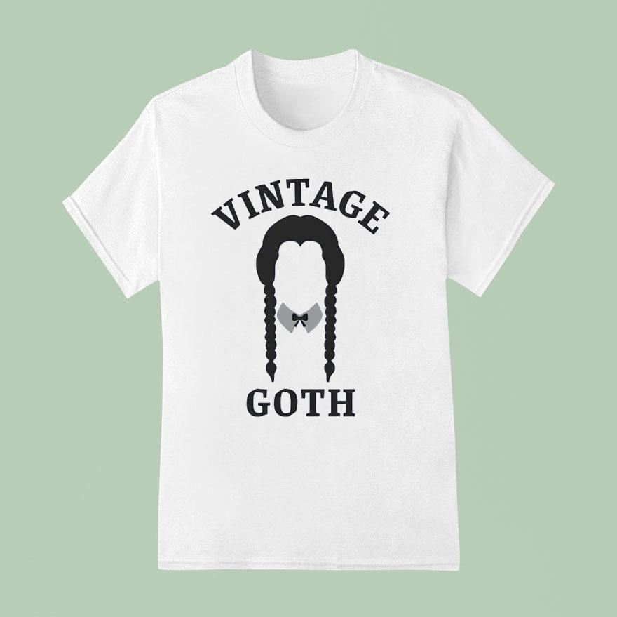 Vintage Goth Wednesday Addams T Shirt