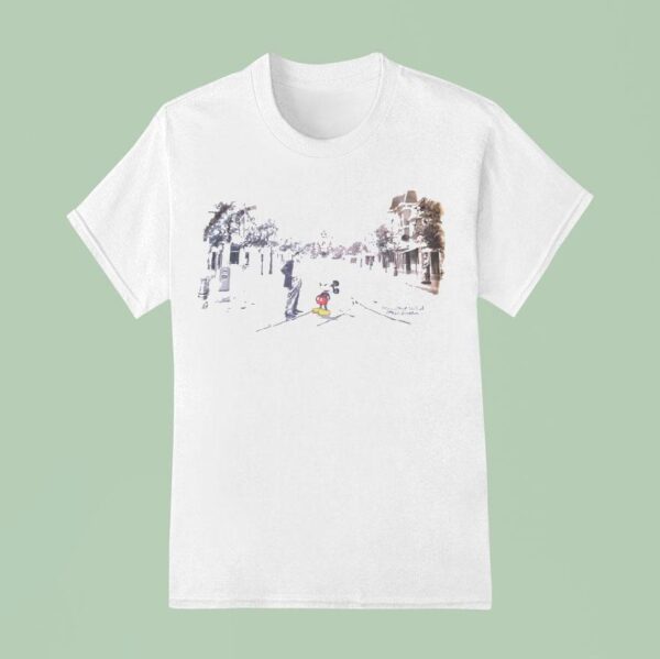 Walt Disney And Mickey Mouse Standing On Main Street Usa At The Magic Kingdom T Shirt