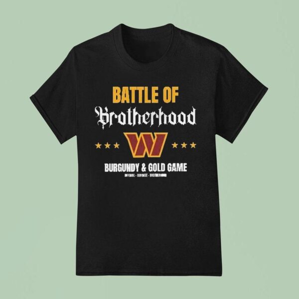 Washington Commanders Battle Of Brotherhood Burgundy Gold Game T Shirt