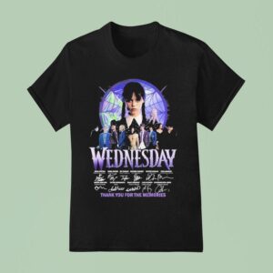 Wednesday Thank You For The Memories Signatures T Shirt