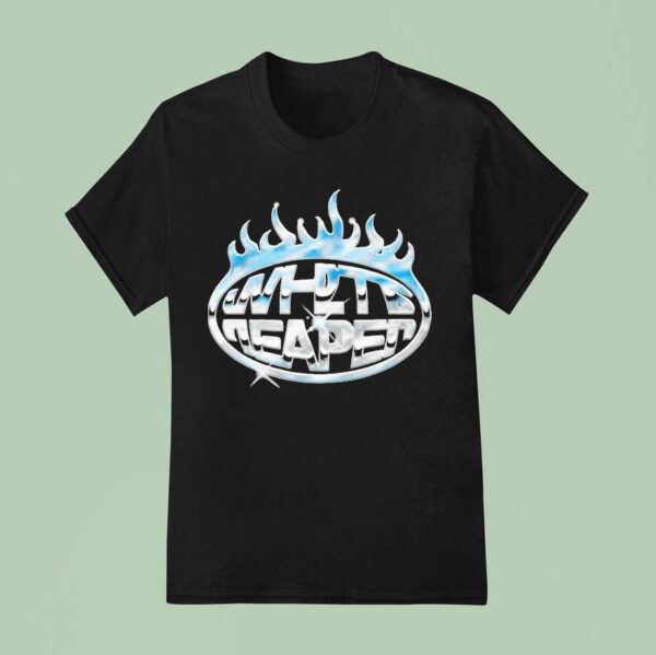 White Reaper Chrome Flame Logo T Shirt