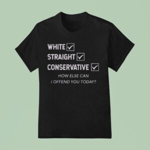 White Straight Conservative How Else Can I Offend You Today T Shirt
