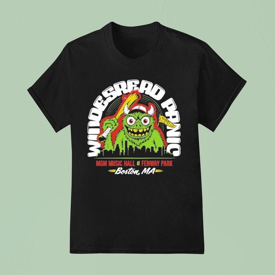 Widespread Panic Agust Mgm Music Hall At Fenway Park Boston Ma Boston Red Sox Masco T Shirt