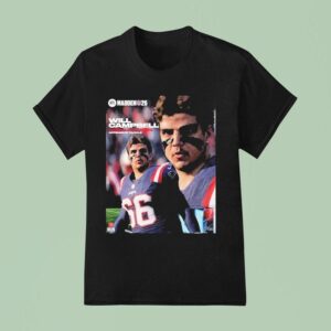 Will Campbell New England Patriots Rookie Offensive Tackle Madden Nfl American Football T Shirt