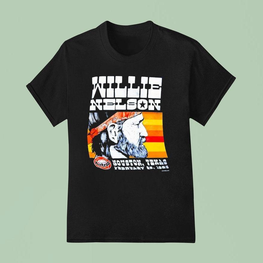 Willie Nelson Houston Texas February T Shirt