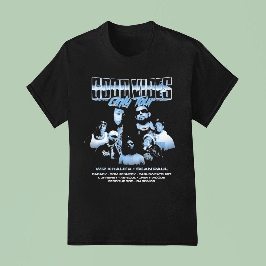 Wiz Khalifa And Sean Paul Good Vibes Only Tour Photo T Shirt