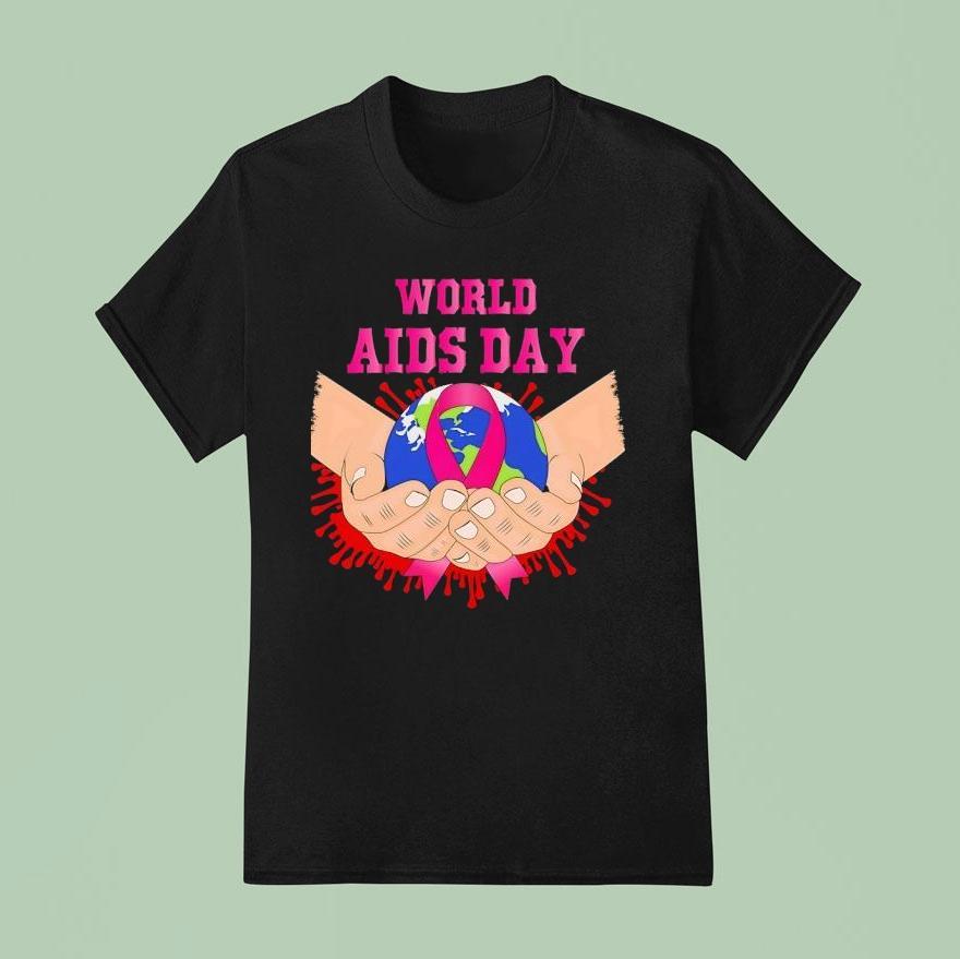 World Aids Day Earth Awareness T Shirt
