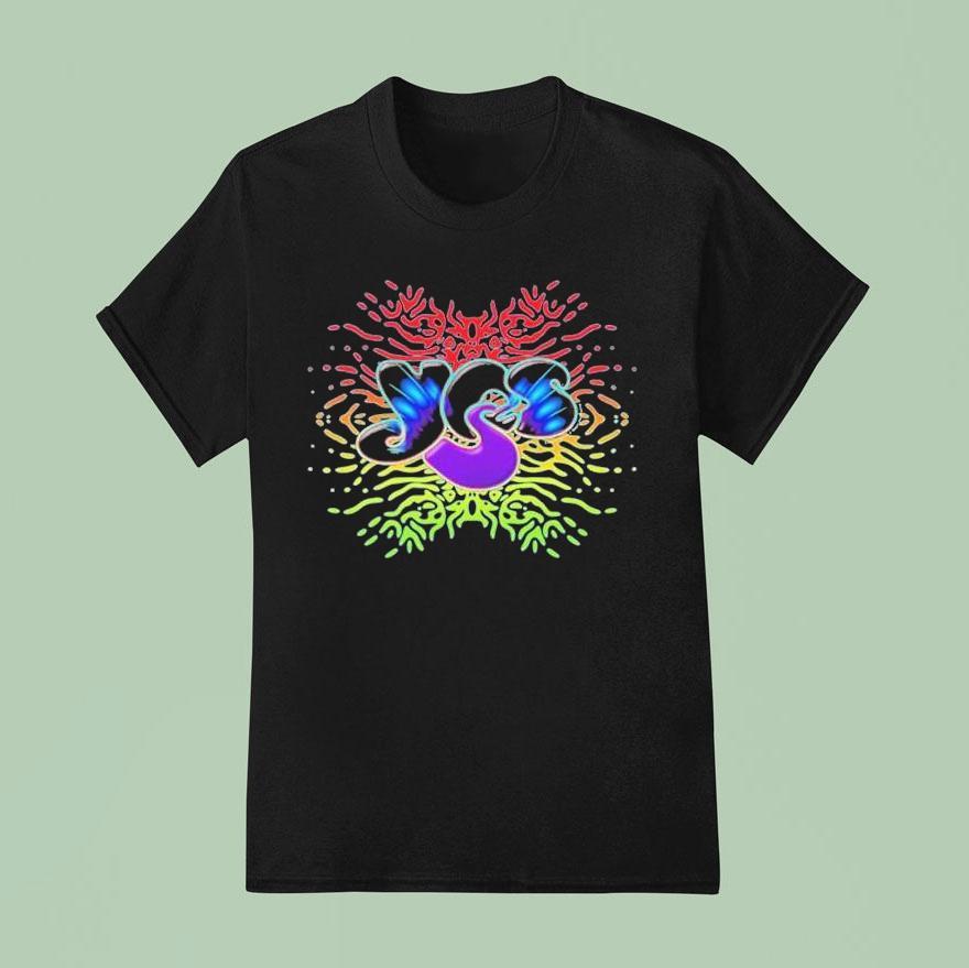 Yes Rainbow Abstract Logo Tour T Shirt