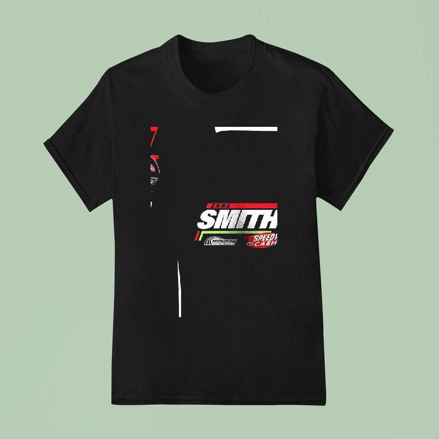 Zane Smith Front Row Motorsports Speedy Cash Car Graphite T Shirt