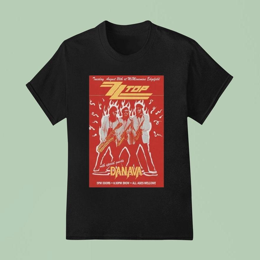 Zztop All Ages Welcome Danava Tour T Shirt