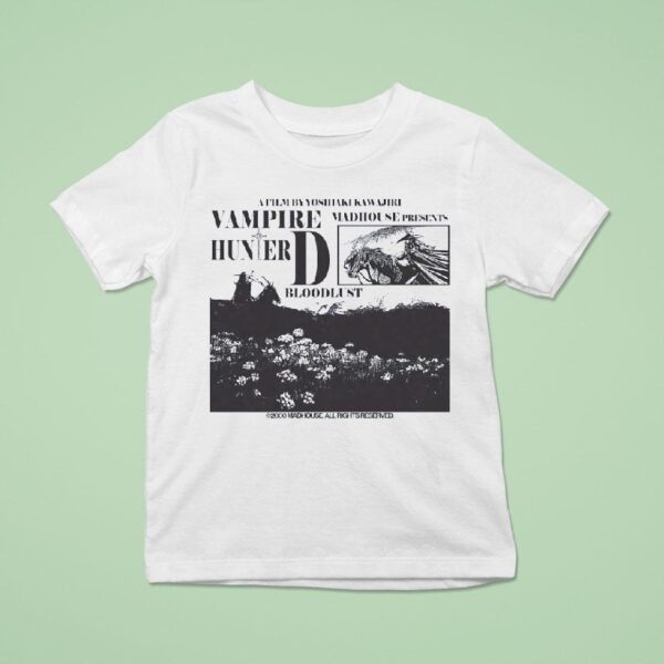 A Film By Yoshiaki Kawajiri Vampire Madhouse Presents Hunter D Bloodlus T Shirt