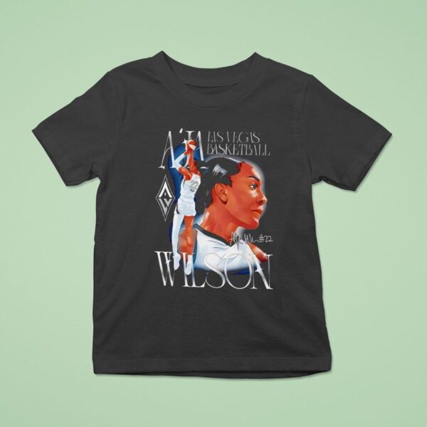 A Ja Wilson Las Vegas Aces Basketball Star Signature T Shirt