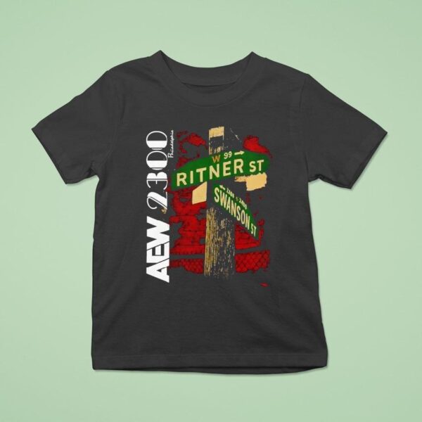 Aew Philadelphia Street Sign T Shirt
