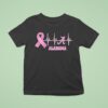 Alabama Heartbeat Pink Ribbon Breast Cancer T Shirt