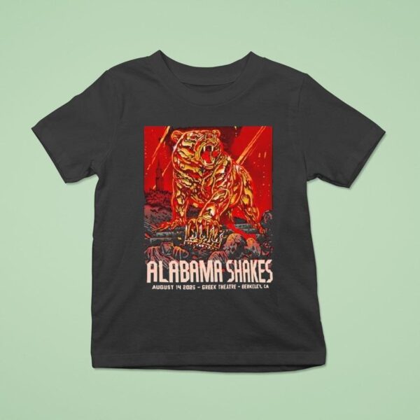 Alabama Shakes Greek Theater Berkeley Ca Aug Bear T Shirt