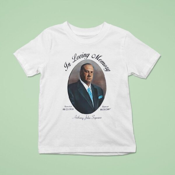 Anthony John Soprano In Loving Memory Sunrise Sunset T Shirt