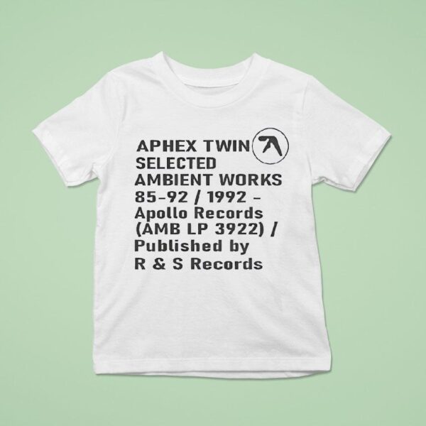 Aphex Twin Selected Ambient Works Apollo Records T Shirt