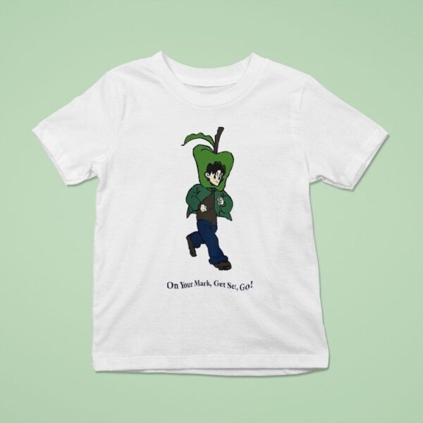 Apple Man On Your Mark Get Set Go T Shirt