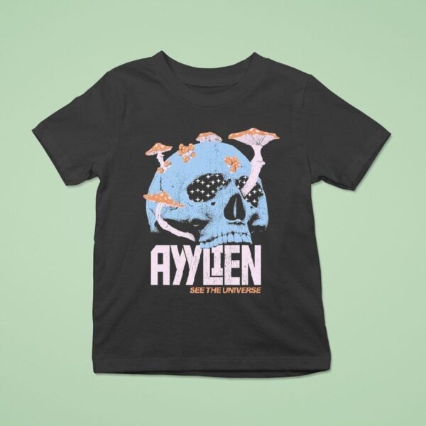 Ayylien See The Universe Skull T Shirt