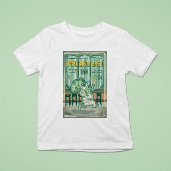 Basil Bandit Bash Aug Benny Boy Brewing In Los Angeles Ca T Shirt