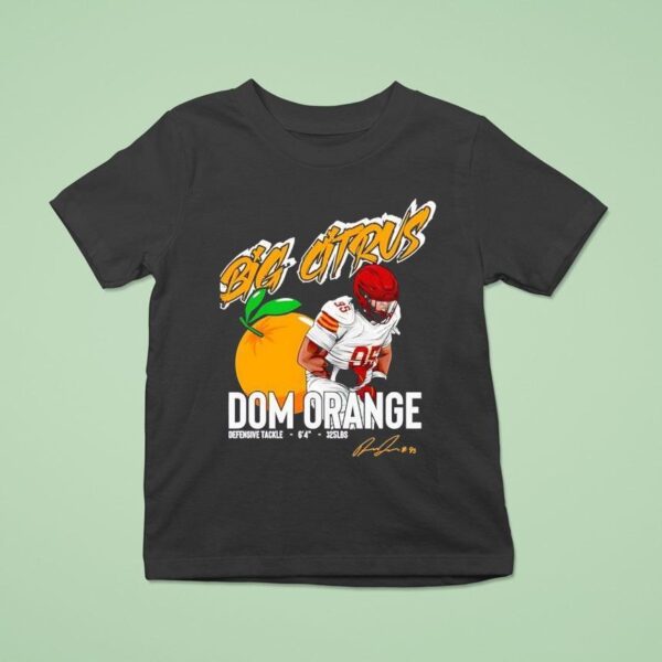 Big Citrus Dom Orange Iowa State Cyclones Football Player Signature T Shirt