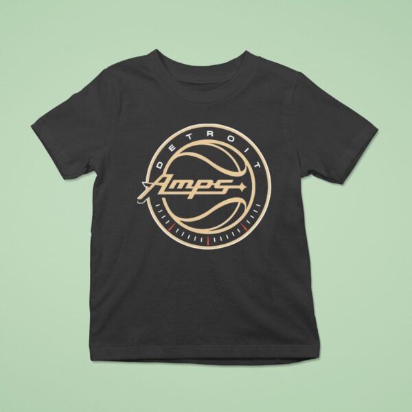 Big Detroit Amps Basketball Logo T Shirt