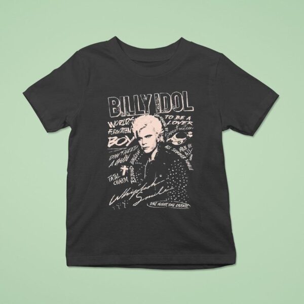 Billy Idol Whiplash Smile Punk T Shirt