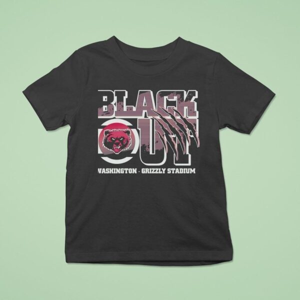 Blackout Washington Grizzly Stadium Logo T Shirt