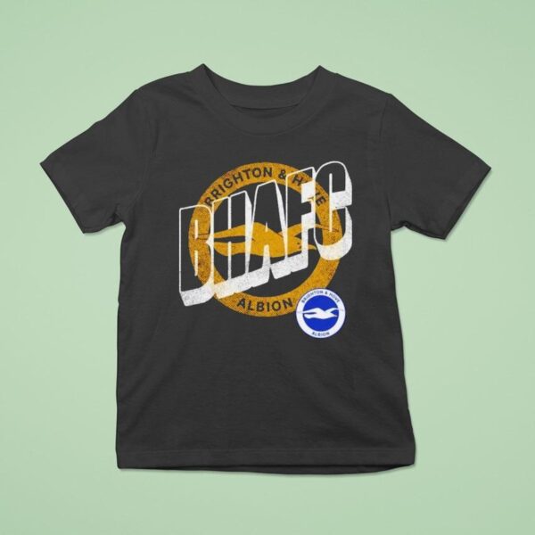 Brighton And Hove Albion Fc Wave Bold Wh T Shirt