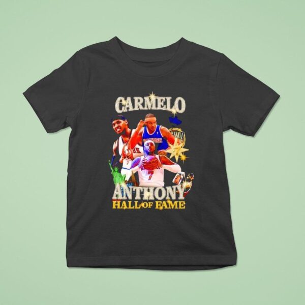 Carmelo Anthony New York Knicks Hall Of Fame T Shirt