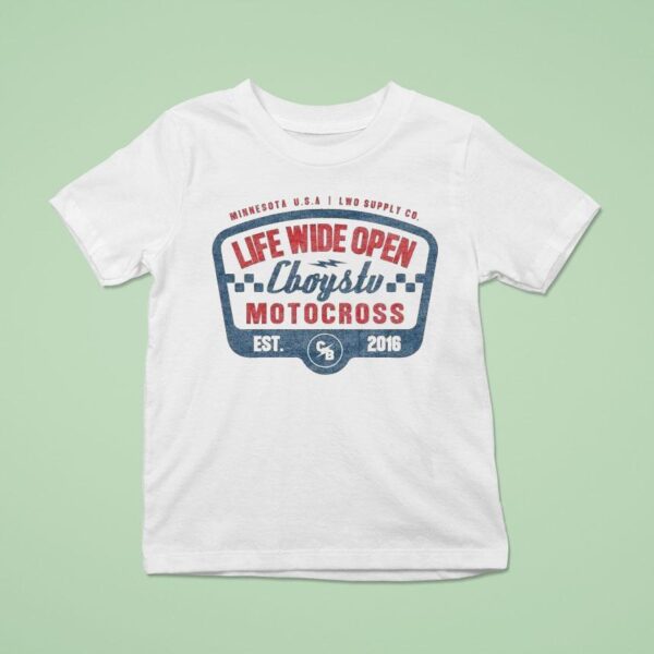 Cboystv Life Wide Open Motocross Race Day Minnesota Usa Est T Shirt