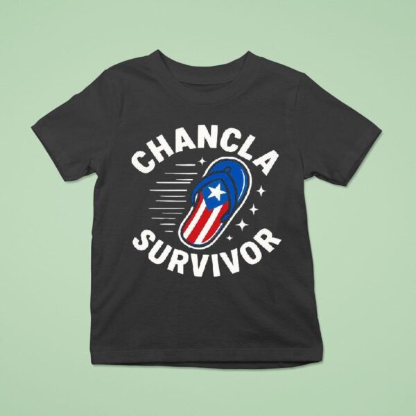 Chancla Survivor Puerto Rican Puerto Rico Spanish Joke T Shirt
