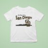 City Skyline Greatings From San Diego Padres T Shirt