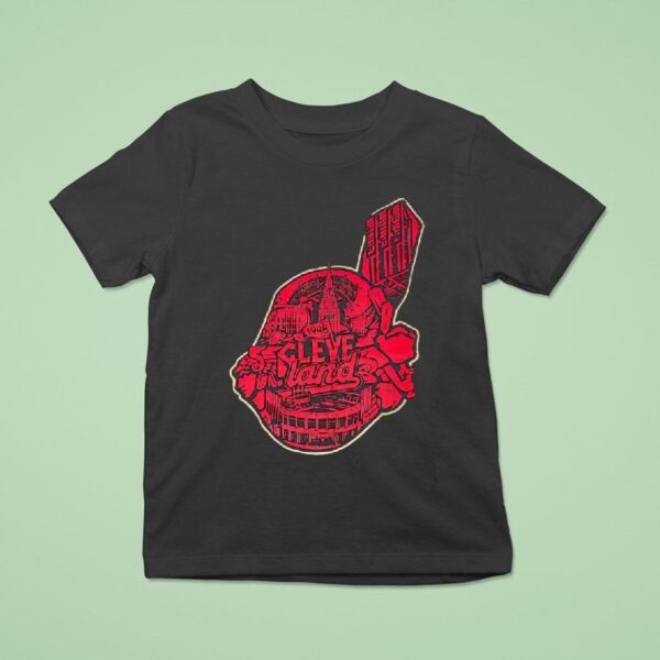 Cleveland Guardians With Stadium Vintage T Shirs T Shirt