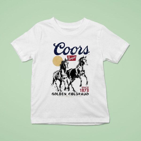 Coors Golden Colorado Horses Since Banque T Shirt
