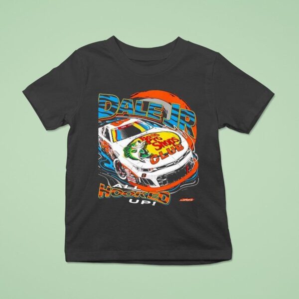 Dale Earnhardt Jr All Hooked Up Bass Pro Shops Racing T Shirt