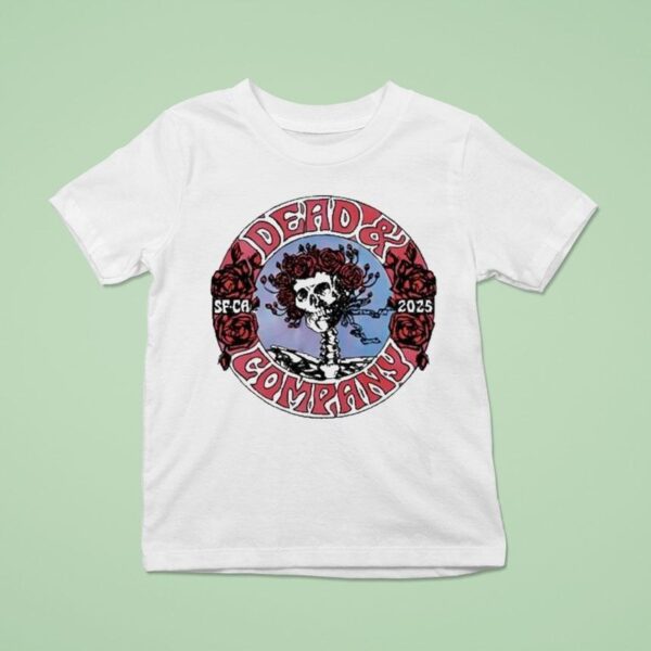 Dead And Company Th Anniversary Grateful Dead Music San Francisco Sf Ca Skeleton T Shirt
