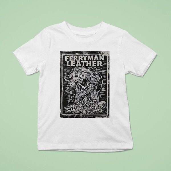 Death Ferryman Leather T Shirt